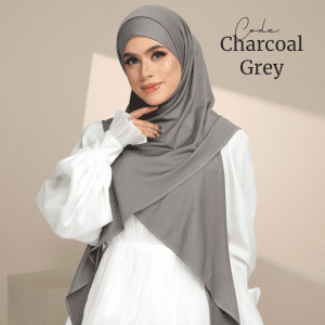 Hybrid Scarft Mosscrepe - Charcoal Grey