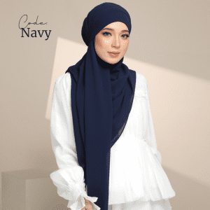 Hybrid Scarft Chiffon - Navy